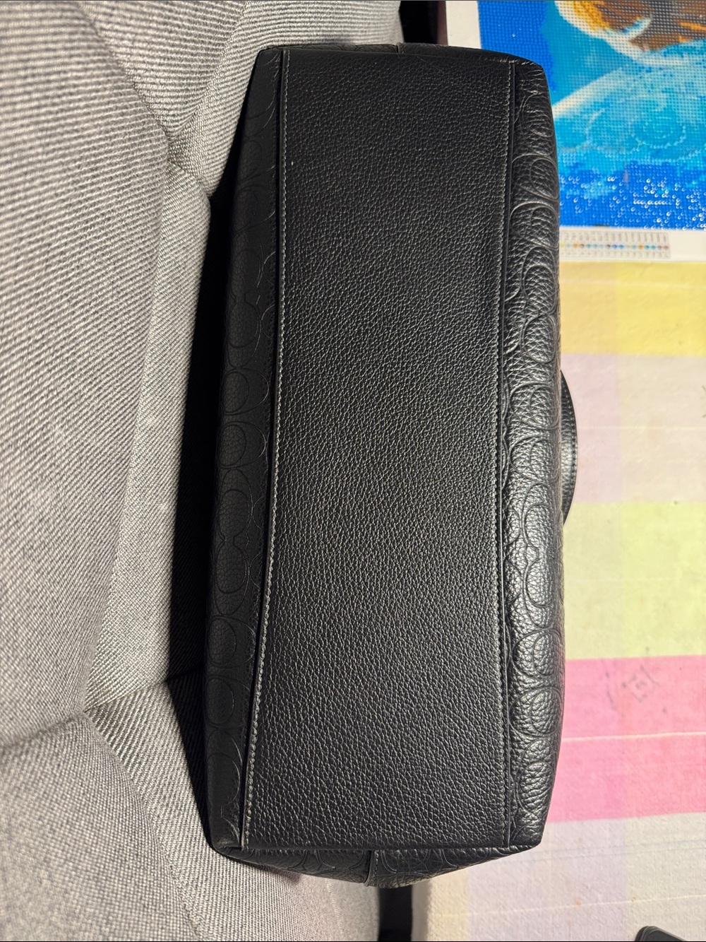 2025 Coach Station Tote with embossed Signature C - Picture 6 of 9